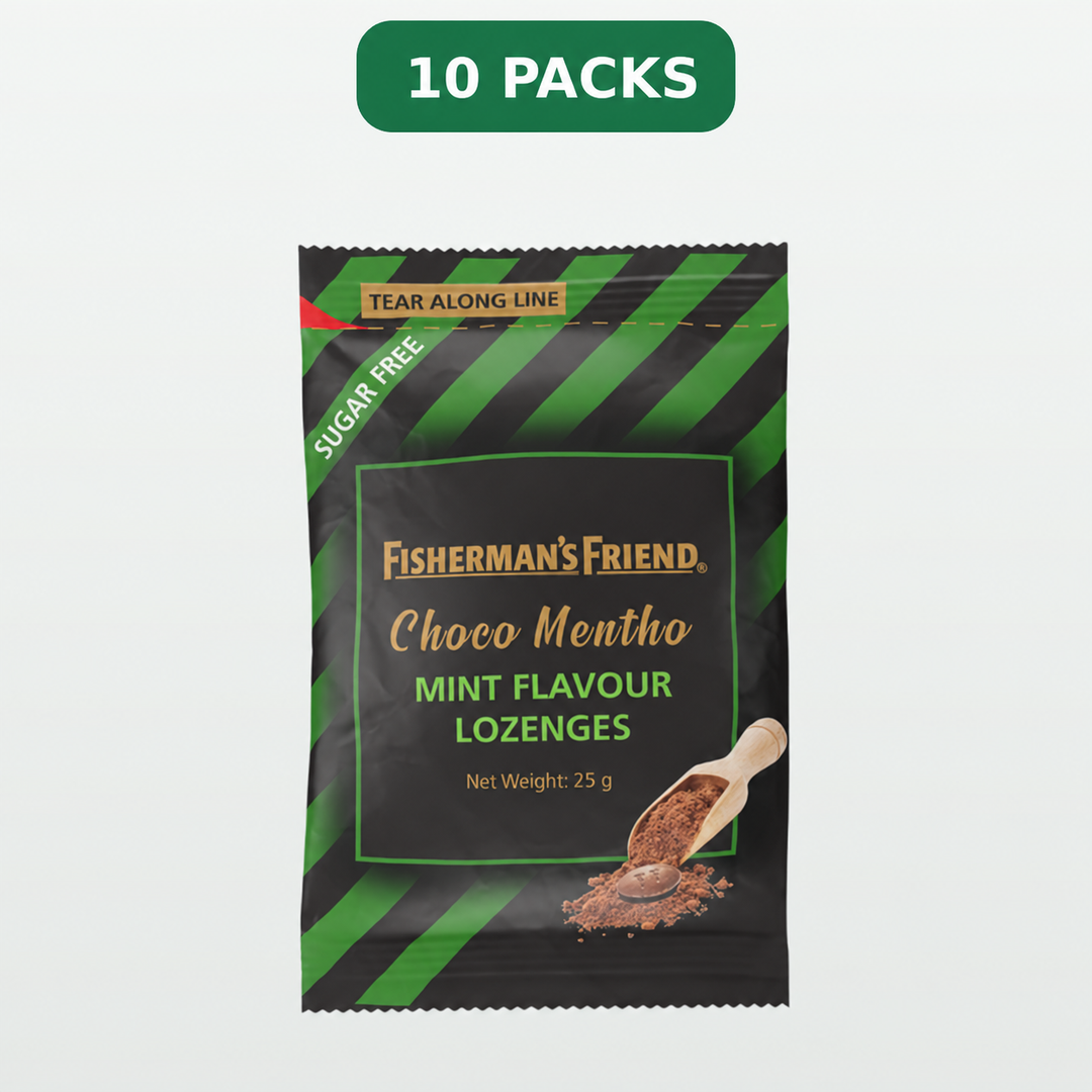 Fisherman's Friend Choco Mentho Mint Sugar Free Lozenges — 10 packs