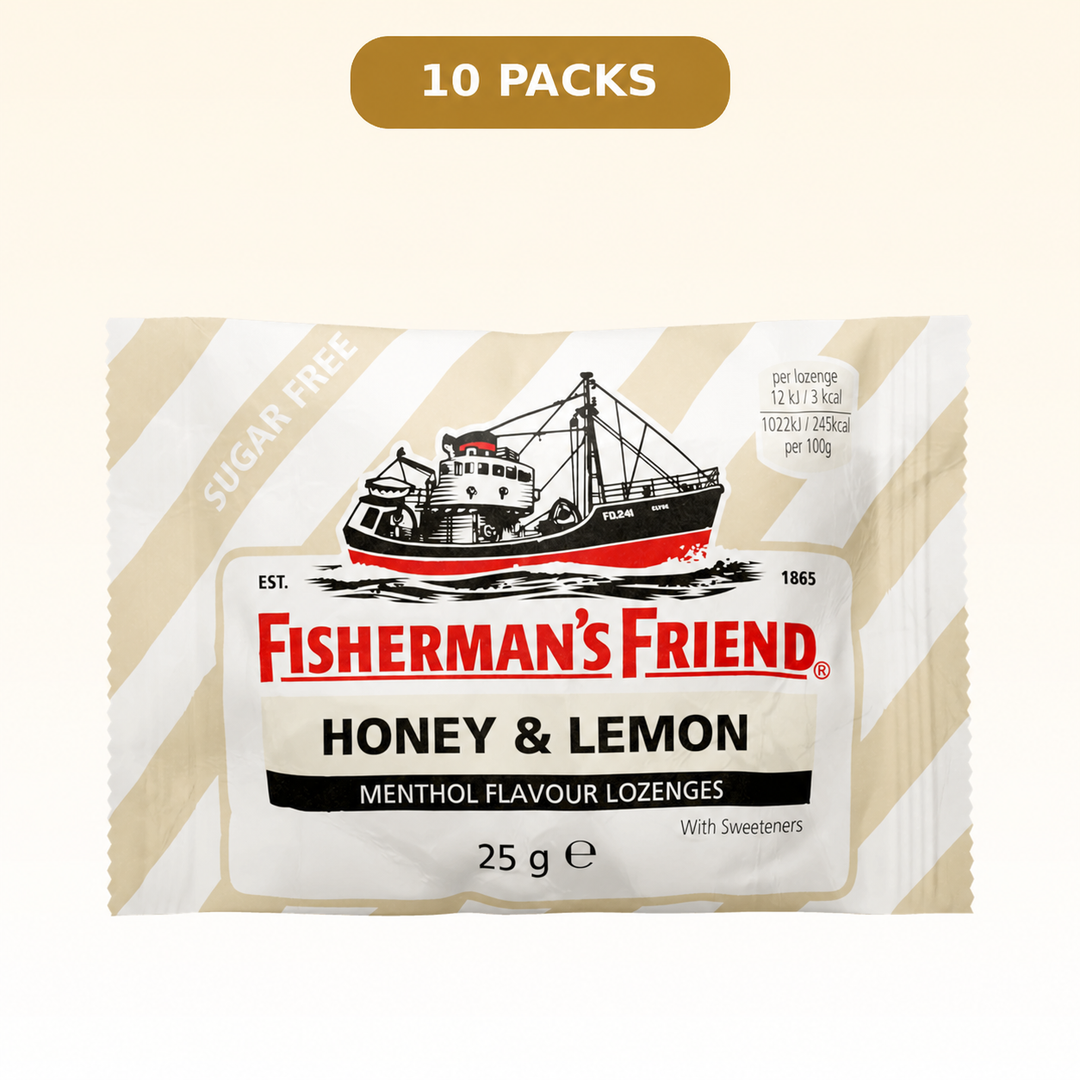 Fisherman's Friend Honey & Lemon Sugar Free Lozenges — 10 packs