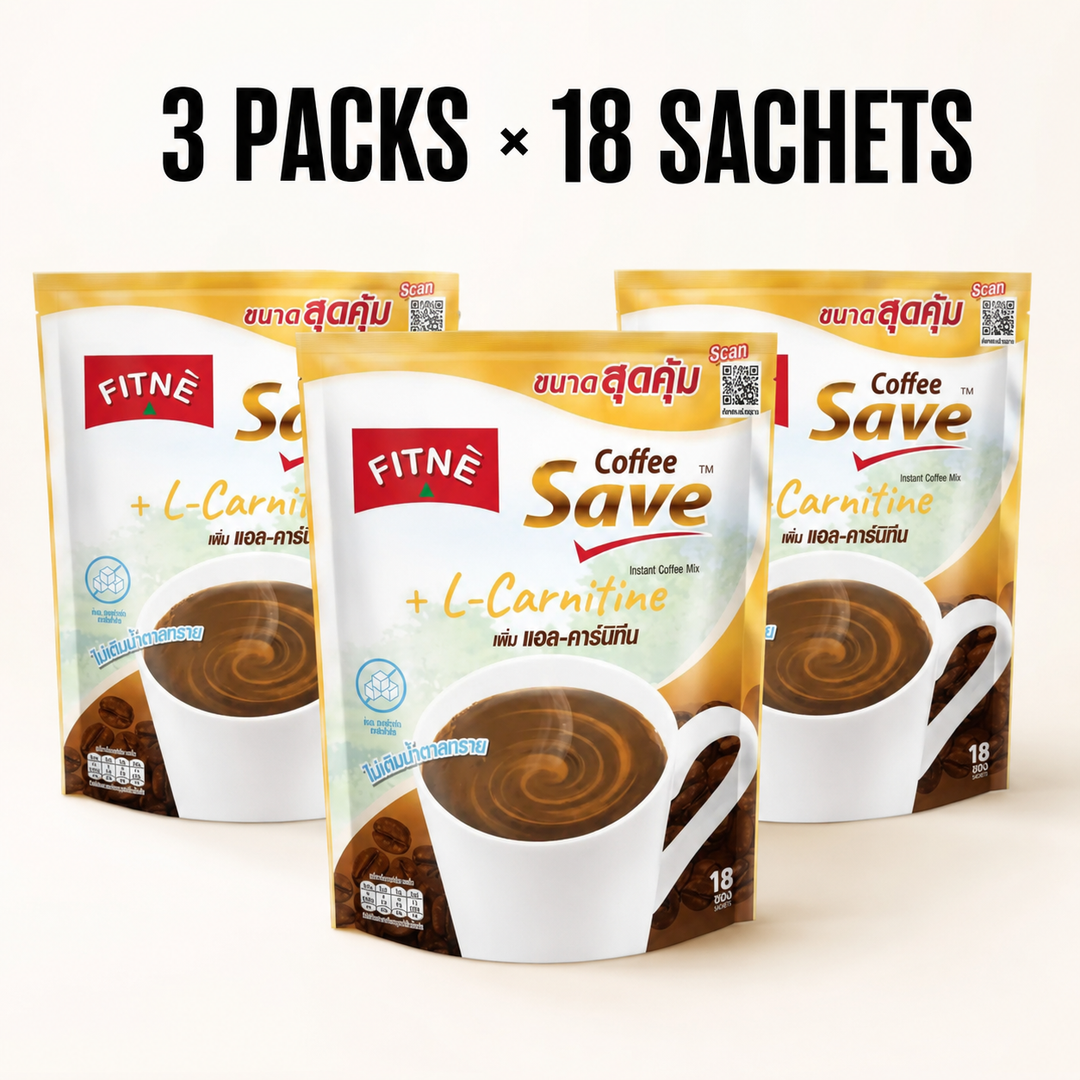 FITNÉ Coffee Save with L-Carnitine – 3 packs of 18 sachets