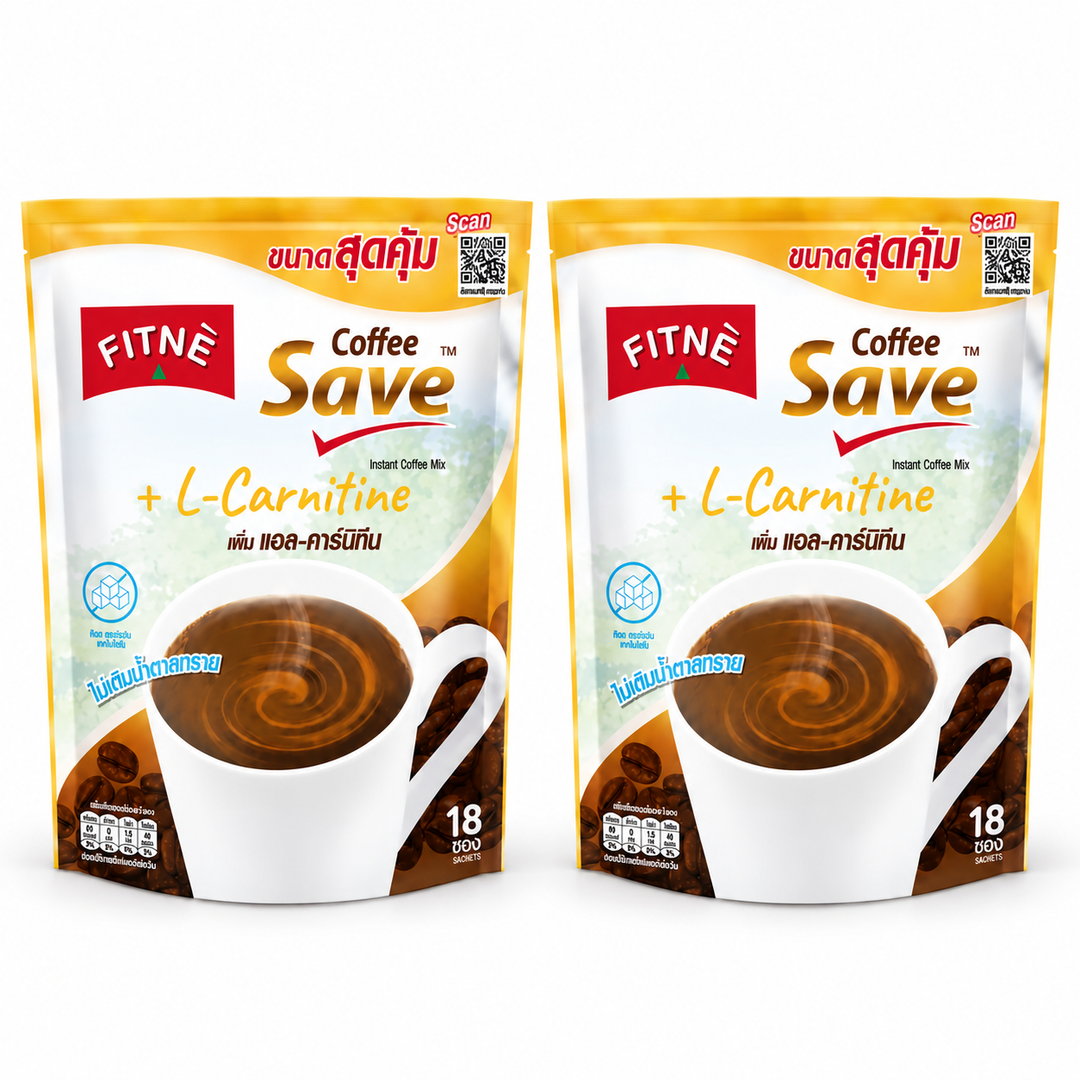 FITNÉ Coffee Save with L-Carnitine, 18 Sachets – 2 Pouches