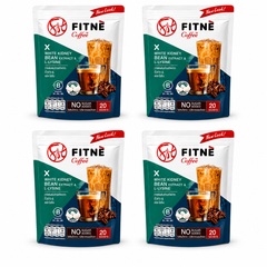 FITNÉ Coffee with White Kidney Bean & L-Lysine, 20 Sachets – 4 Pouches