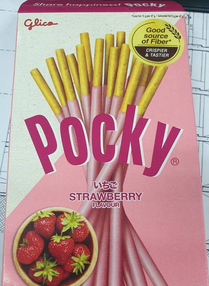 Glico Pocky Double Happiness Set – 10 Packs Assorted Flavors: Chocolate, Strawberry, Cookies & Cream, Matcha Green Tea, Almond Crush