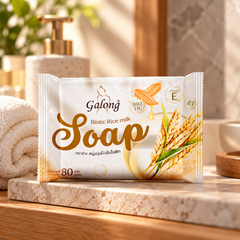 Galong Biotic Rice Milk Soap 80 g — lifestyle view