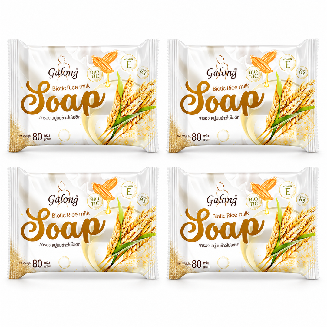 Galong Biotic Rice Milk Soap 80 g – 4 Bars