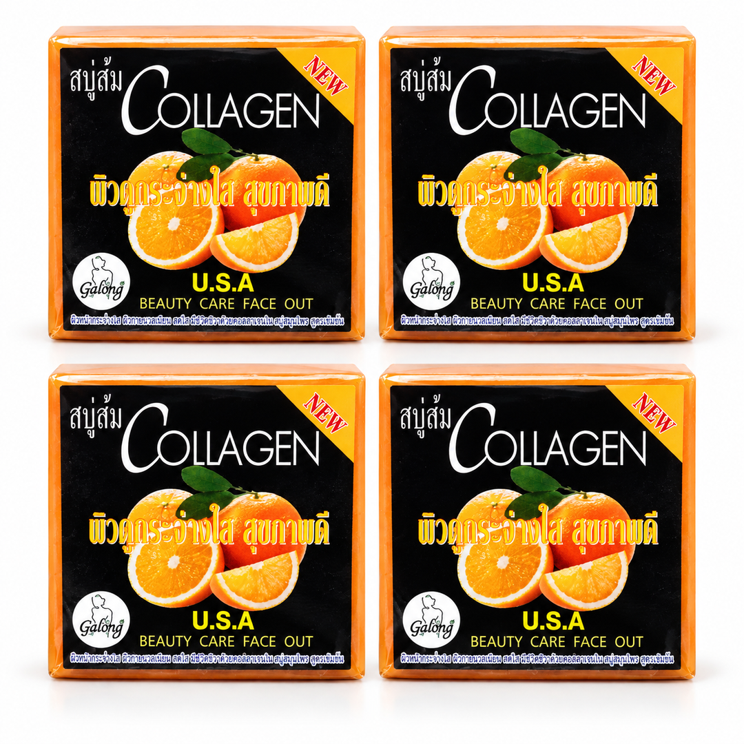 Galong Orange & Collagen Soap 65 g – 4 Bars