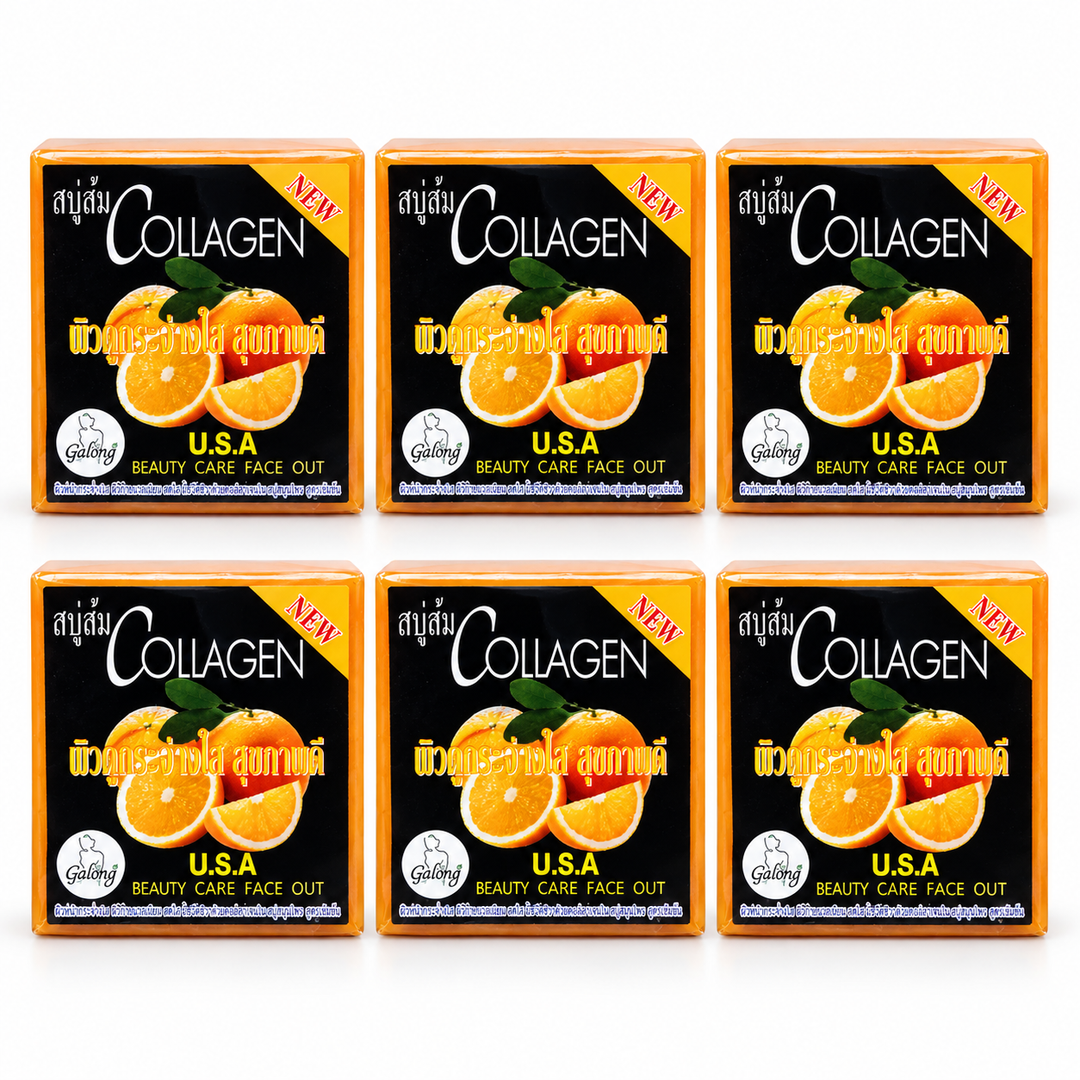 Galong Orange & Collagen Soap 65 g – 6 Bars
