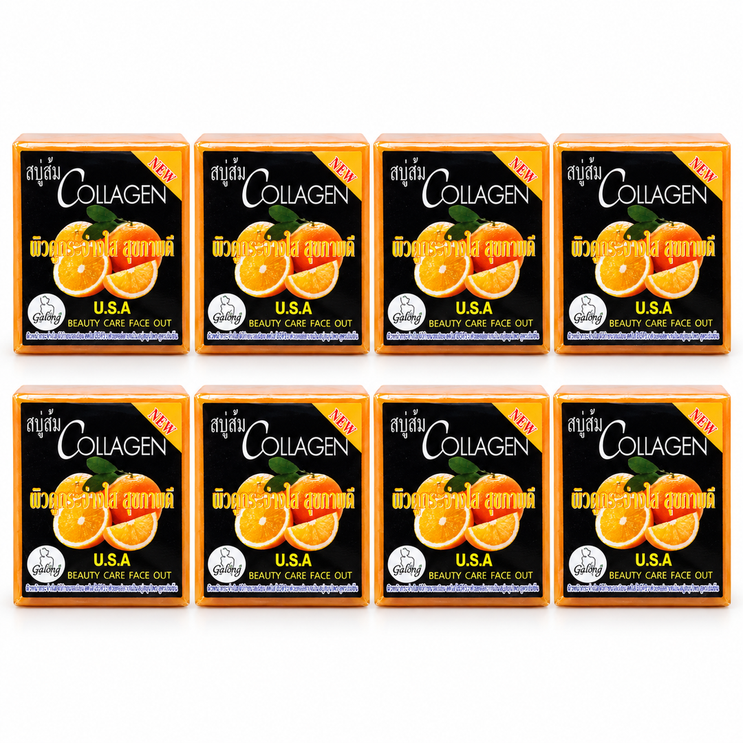 Galong Orange & Collagen Soap 65 g – 8 Bars