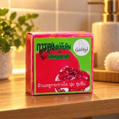 Galong Pomegranate & Collagen Soap 65 g — lifestyle view