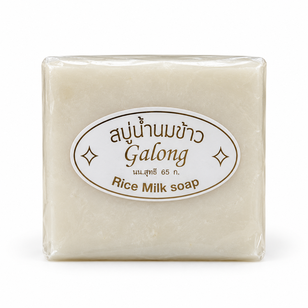 Galong Rice Milk Natural Soap 65 g on white background