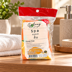 Galong Spa Orange Soap 100 g — lifestyle view