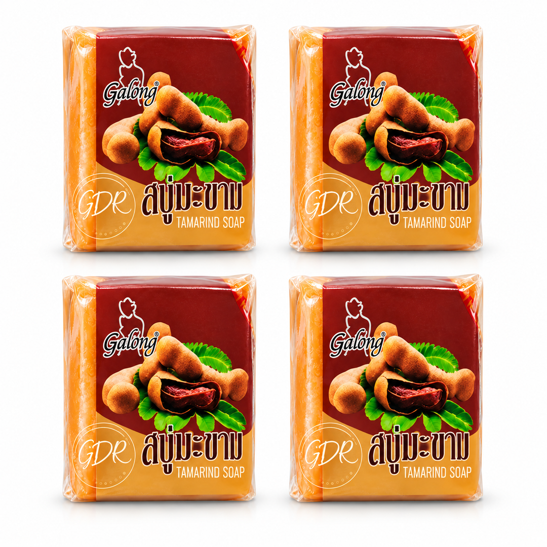 Galong Tamarind Soap 65 g – 4 Bars — exact quantity on white