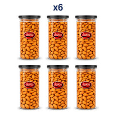 Rom-Wong Plain Roasted Almonds 400 g Jar — 6 Jars | 400 g Each — exact retail pack quantity