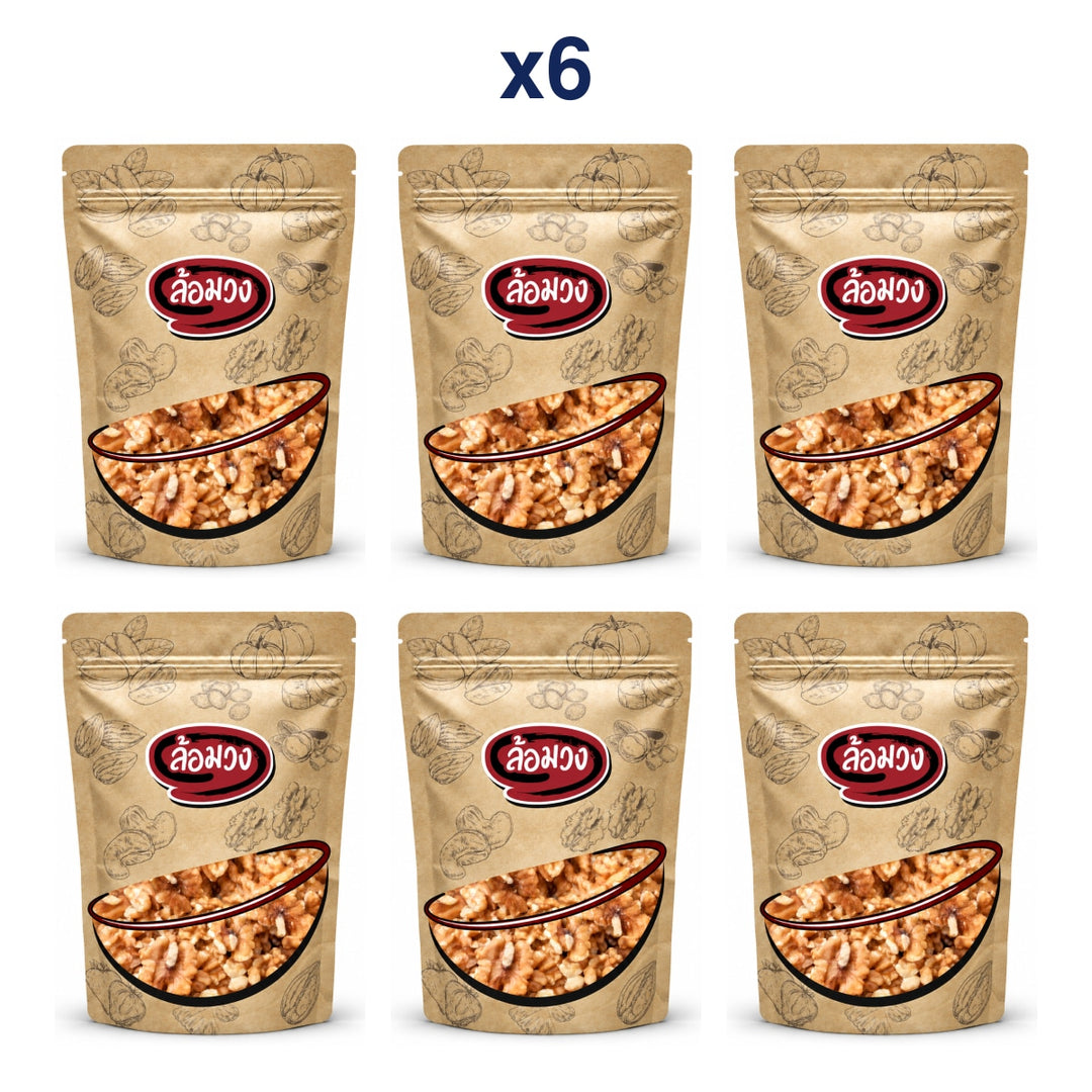 Rom-Wong Raw Walnut Kernels — Pack of 6 | 500 g Each — exact retail pack quantity