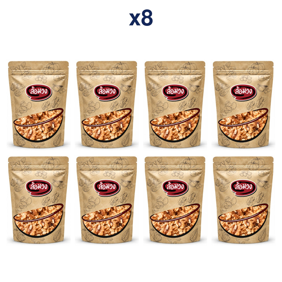 Rom-Wong Raw Walnut Kernels — Pack of 8 | 500 g Each — exact retail pack quantity