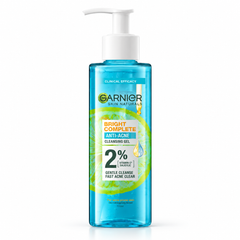 Garnier Bright Complete Anti-Acne Gel Wash 120 ml on white background