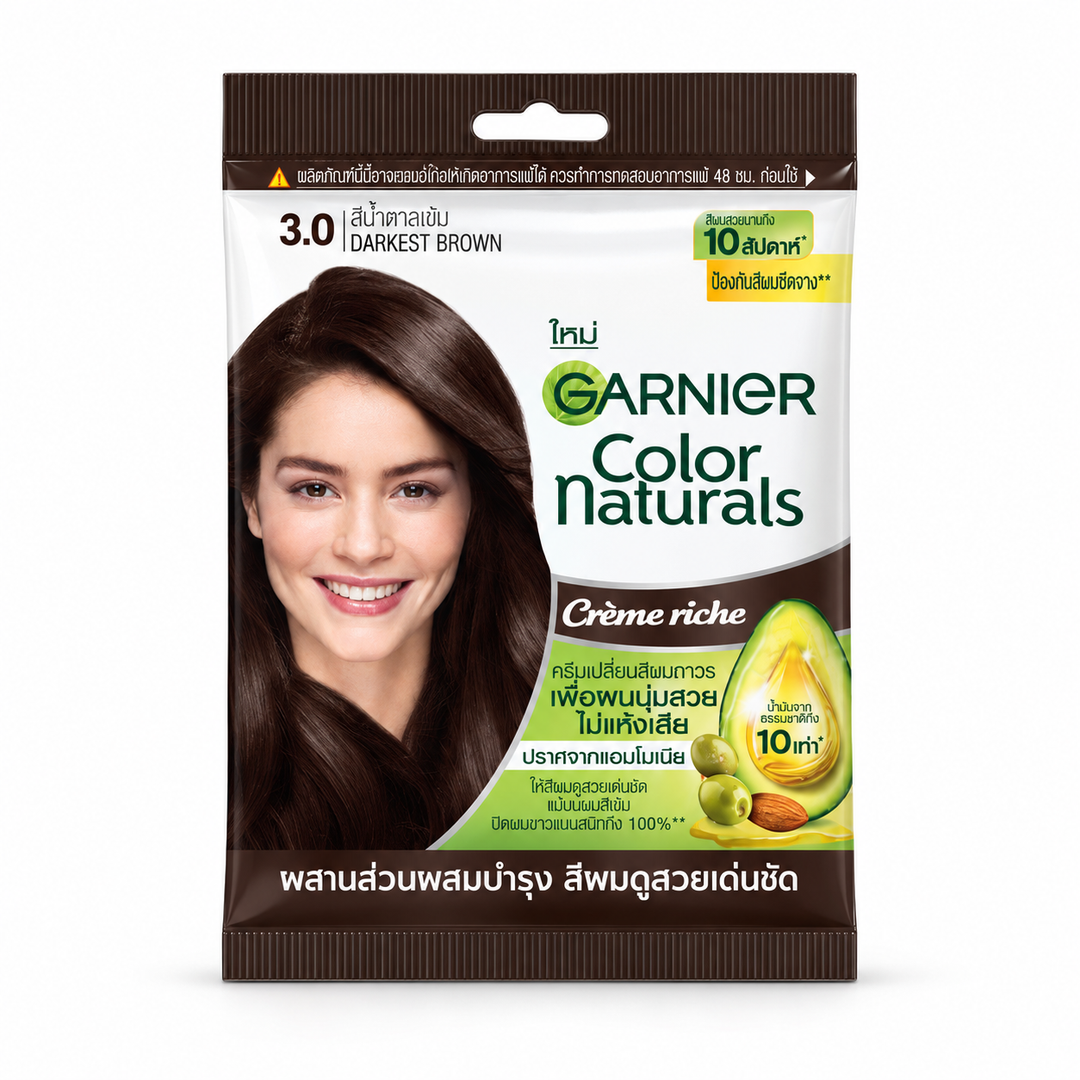 Garnier Color Naturals Crème Riche 3.0 Darkest Brown – main