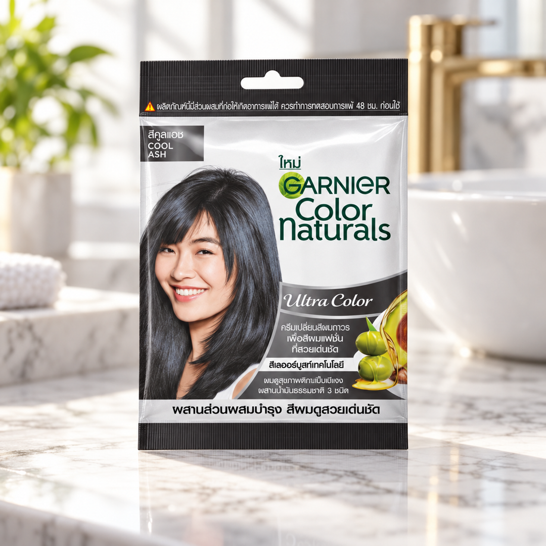 Garnier Color Naturals Ultra Color Cool Ash — retail packaging detail