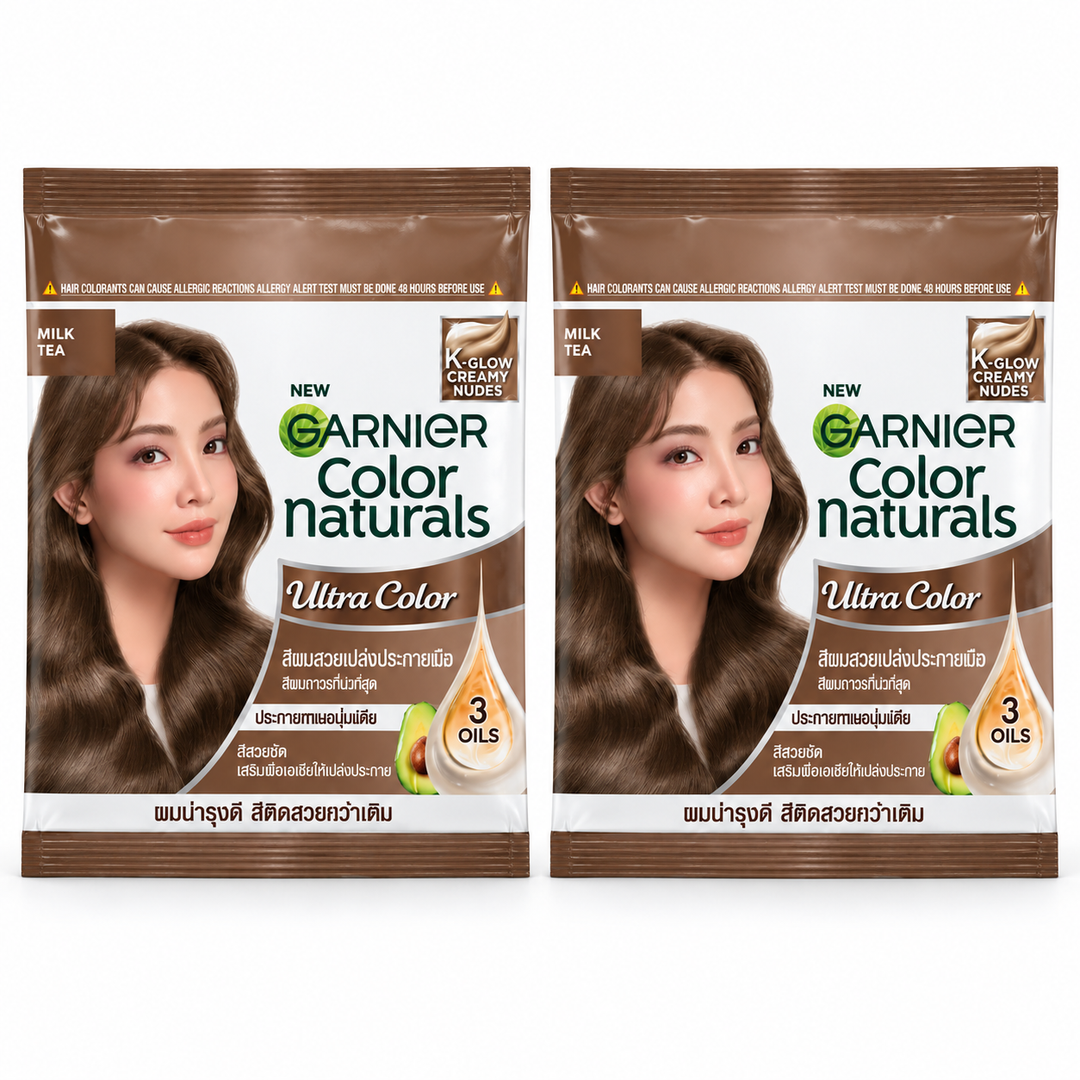 Garnier Color Naturals K-Glow Creamy Nudes Milk Tea – 2 Kits