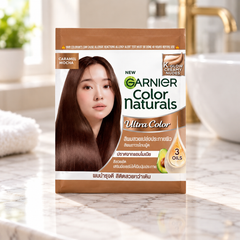 Garnier Color Naturals K-Glow Creamy Nudes Caramel Mocha — retail packaging detail