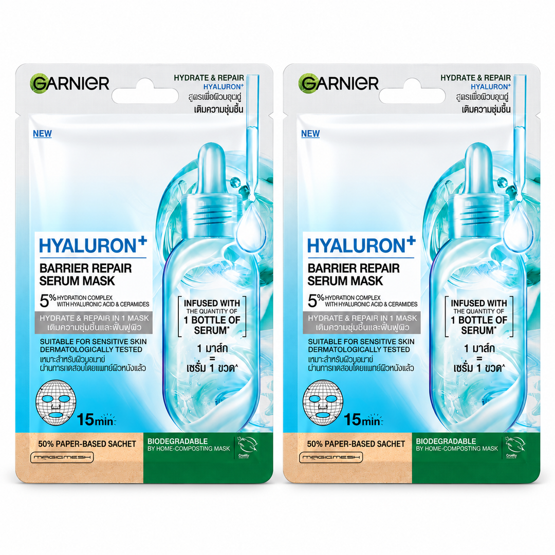 Garnier Hyaluron+ Barrier Repair Serum Mask 28 g – 2 Sachets