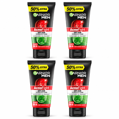 Garnier Men AcnoFight Anti-Acne Scrub in Foam 150 ml – 4 Tubes