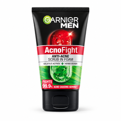 Garnier Men Acno Fight Scrub in Foam 100 ml on white background