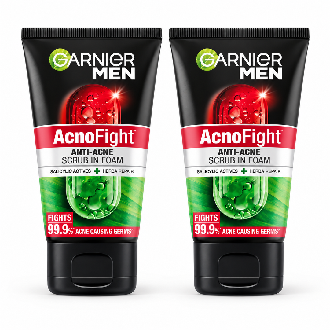 Garnier Men Acno Fight Scrub in Foam 100 ml – 2 Tubes