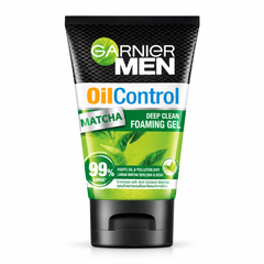 Garnier Men Oil Control Matcha Deep Clean Foaming Gel 100 ml on white background