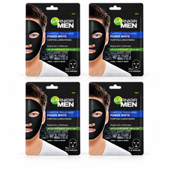 Garnier Men Charcoal Tissue Mask Power White 28 g – 4 Sachets