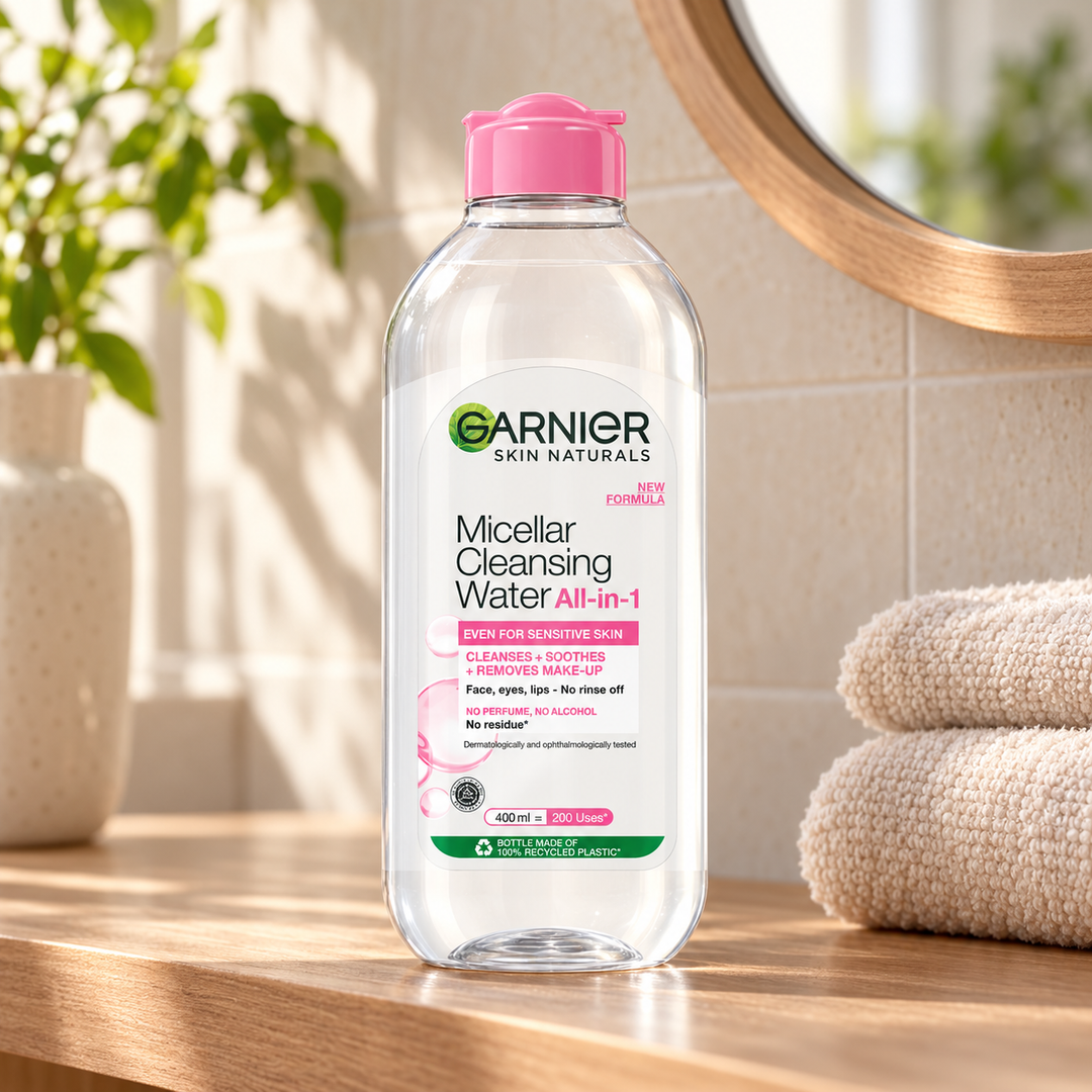 Garnier Micellar Cleansing Water for Sensitive Skin 400 ml — lifestyle view