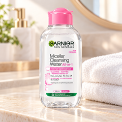 Garnier Micellar Cleansing Water Sensitive Skin Pink 125 ml — lifestyle view