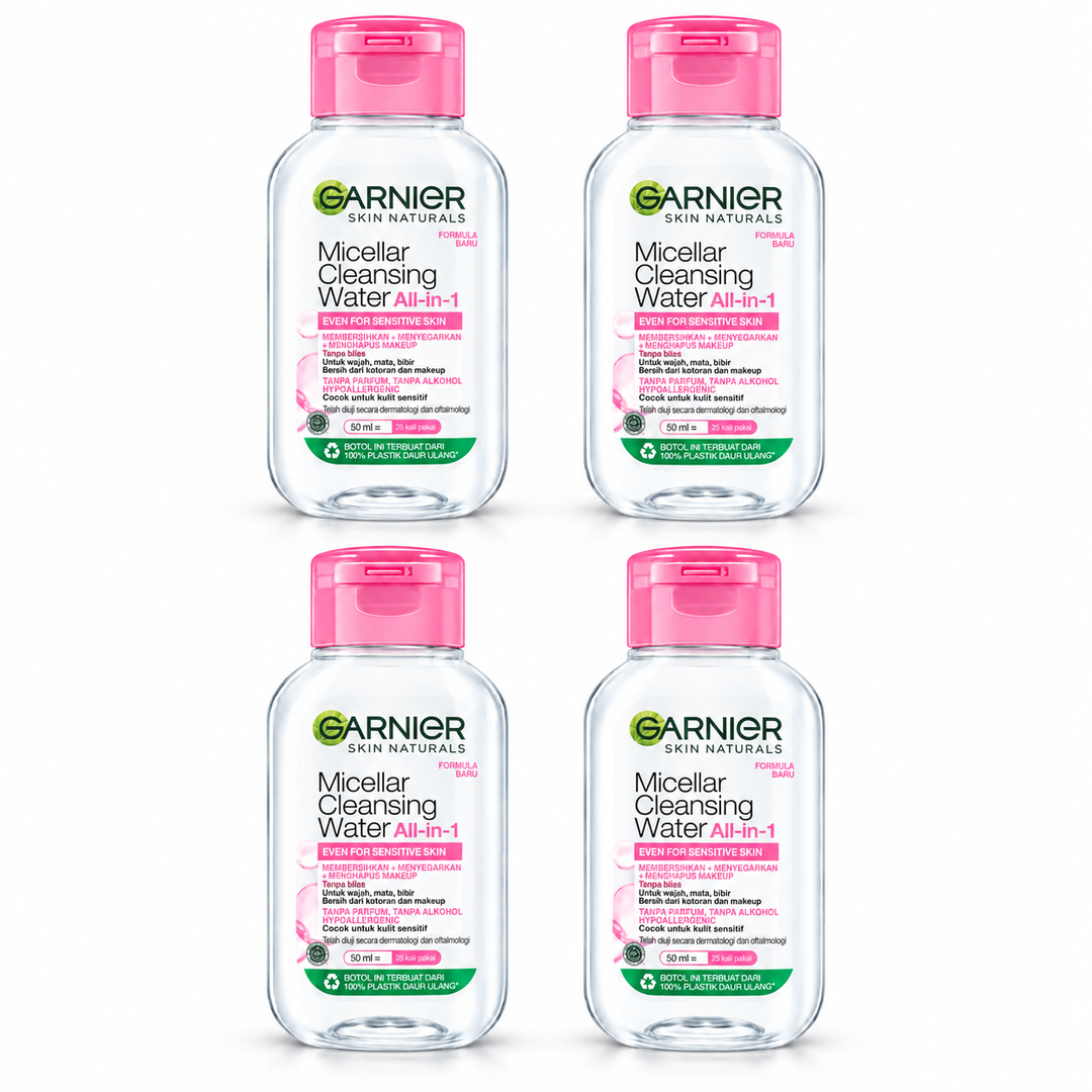 Garnier Micellar Cleansing Water Sensitive Skin Pink 50 ml – 4 Bottles