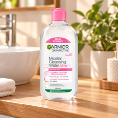 Garnier Micellar Cleansing Water Sensitive Skin Pink 700 ml — lifestyle view