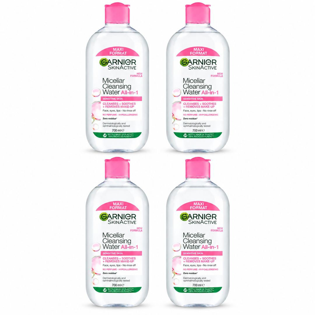 Garnier Micellar Cleansing Water Sensitive Skin Pink 700 ml – 4 Bottles