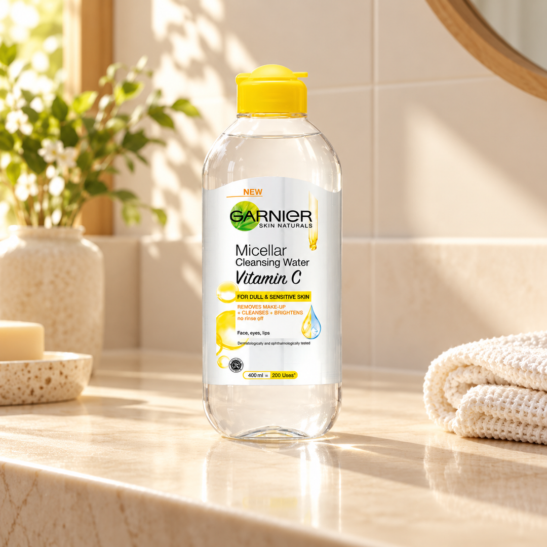 Garnier Micellar Cleansing Water Vitamin C 400 ml — lifestyle view