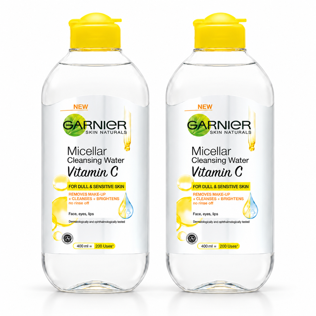 Garnier Micellar Cleansing Water Vitamin C 400 ml – 2 Bottles