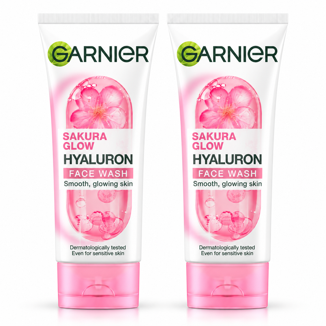 Garnier Sakura Glow Hyaluron Cleansing Foam 100 ml – 2 Tubes