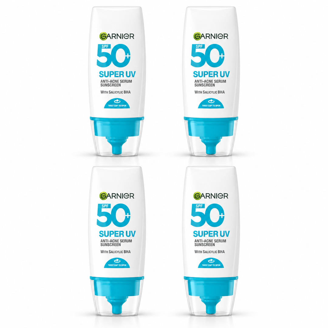 Garnier Super UV Anti-Acne Serum Sunscreen 30 ml – 4 Tubes