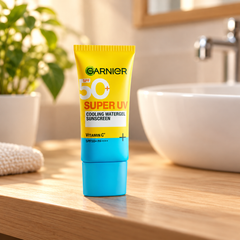 Garnier Super UV Cooling Watergel Sunscreen 30 ml — lifestyle view