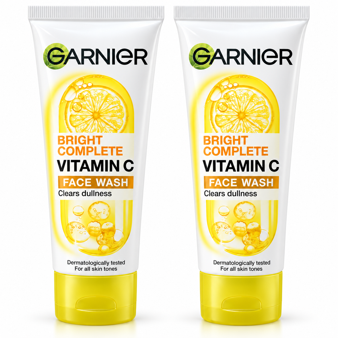 Garnier Bright Complete Vitamin C Face Wash 100 ml – 2 Tubes
