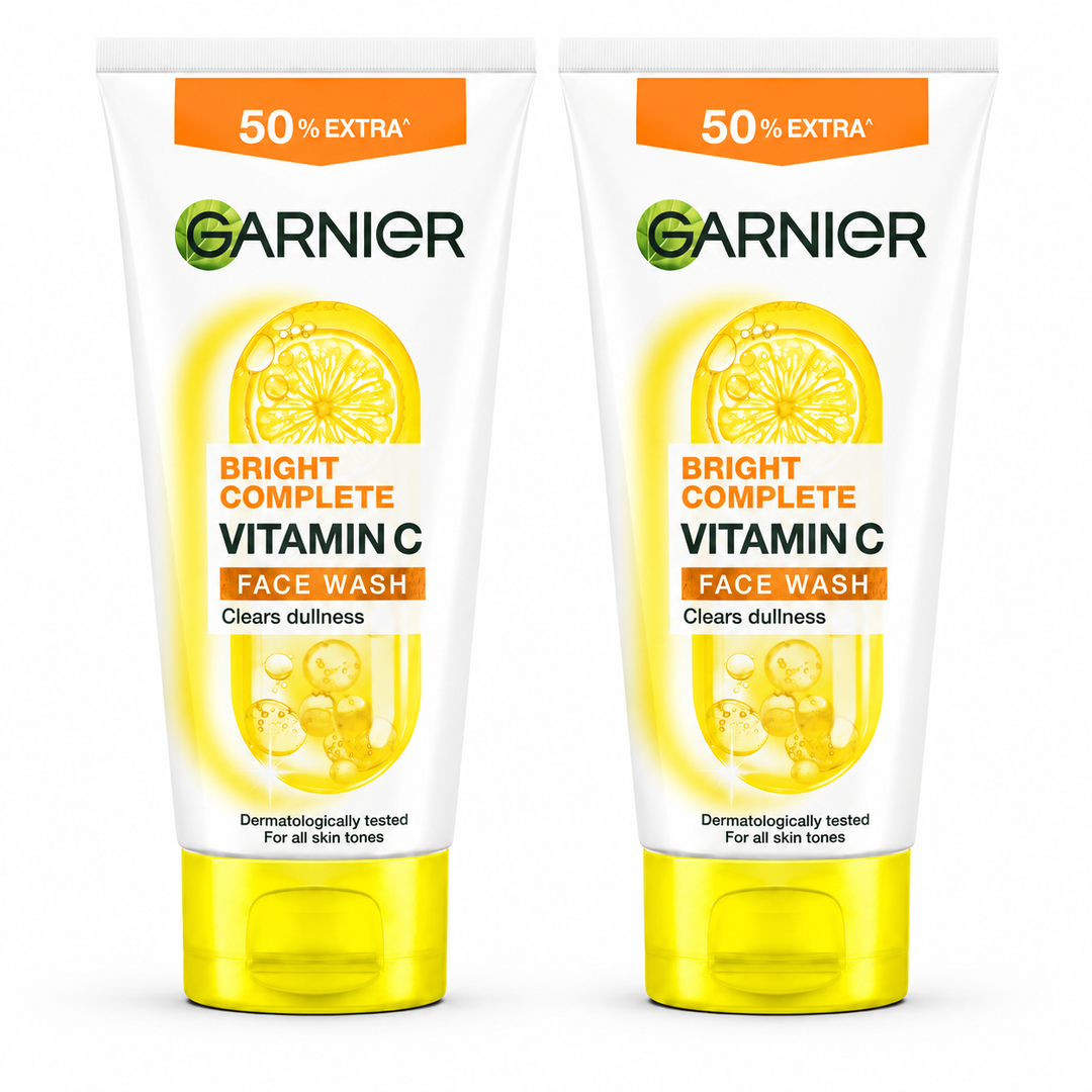 Garnier Bright Complete Vitamin C Face Wash 150 ml – 2 Tubes