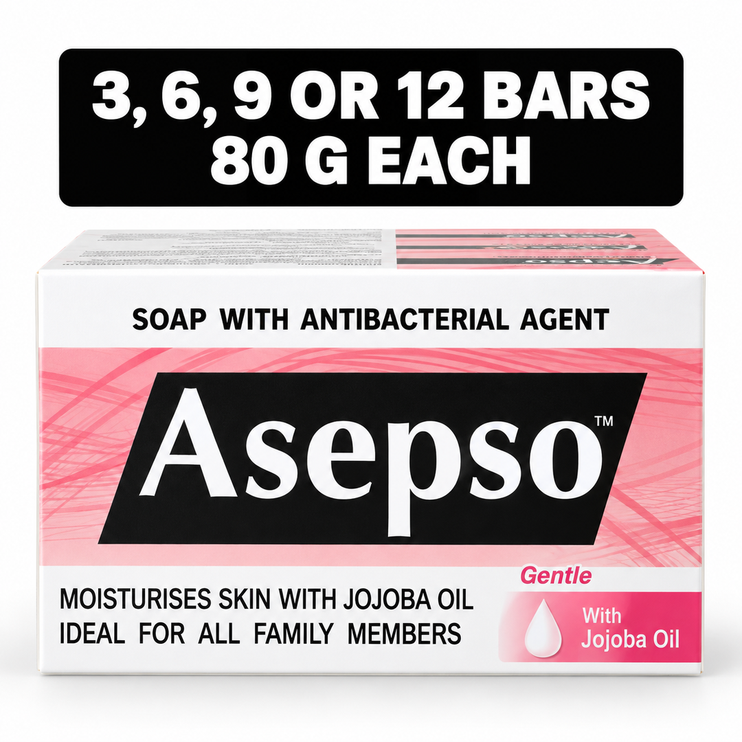 Asepso Gentle soap packs 3 6 9 or 12 bars