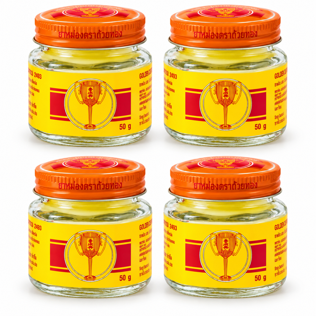 Golden Cup Balm 50 g — Pack of 4 — exact sold quantity on white