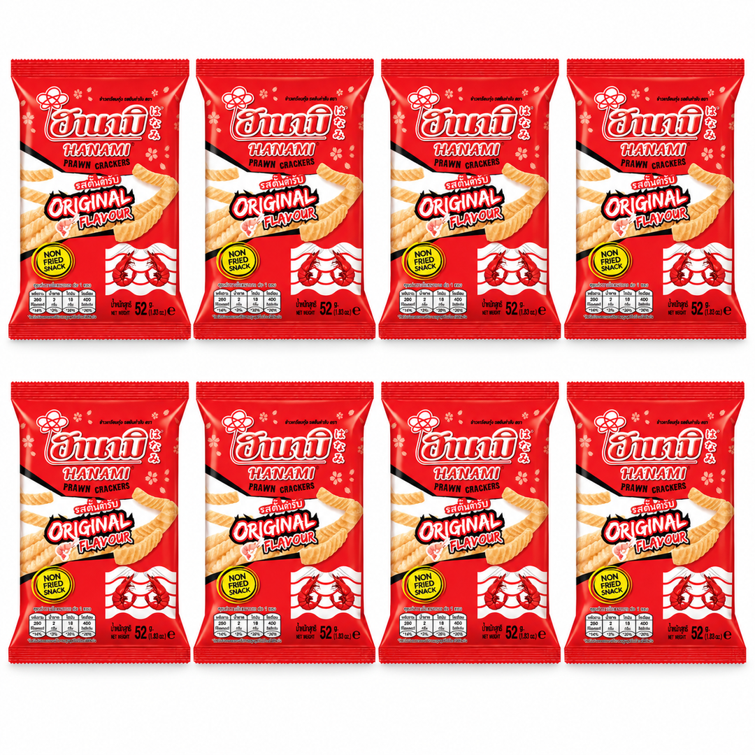 Hanami Original Prawn Crackers 52 g – 8 Bags