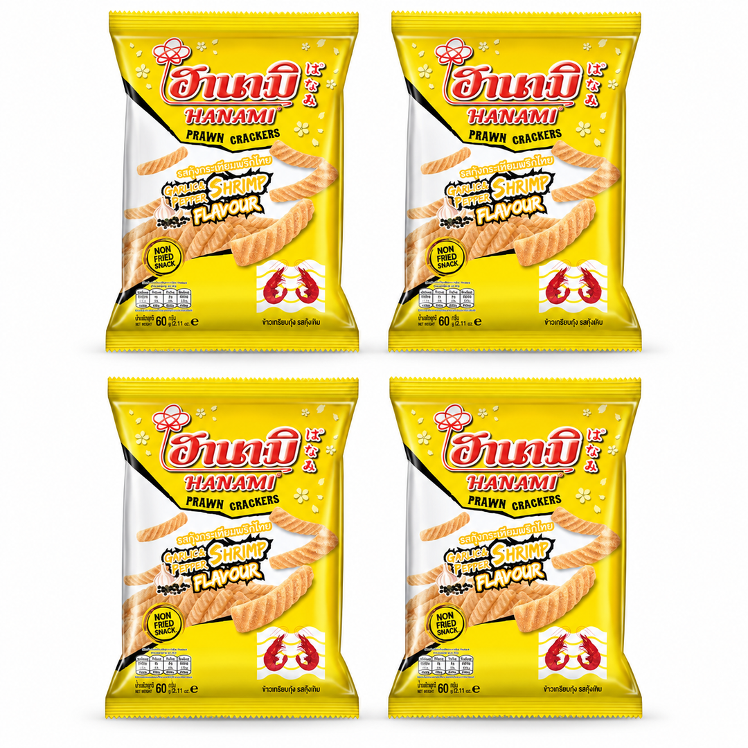 Hanami Shrimp Prawn Crackers 60 g – 4 Bags