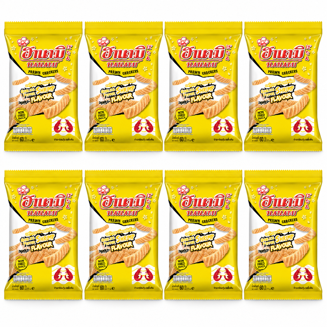 Hanami Shrimp Prawn Crackers 60 g – 8 Bags