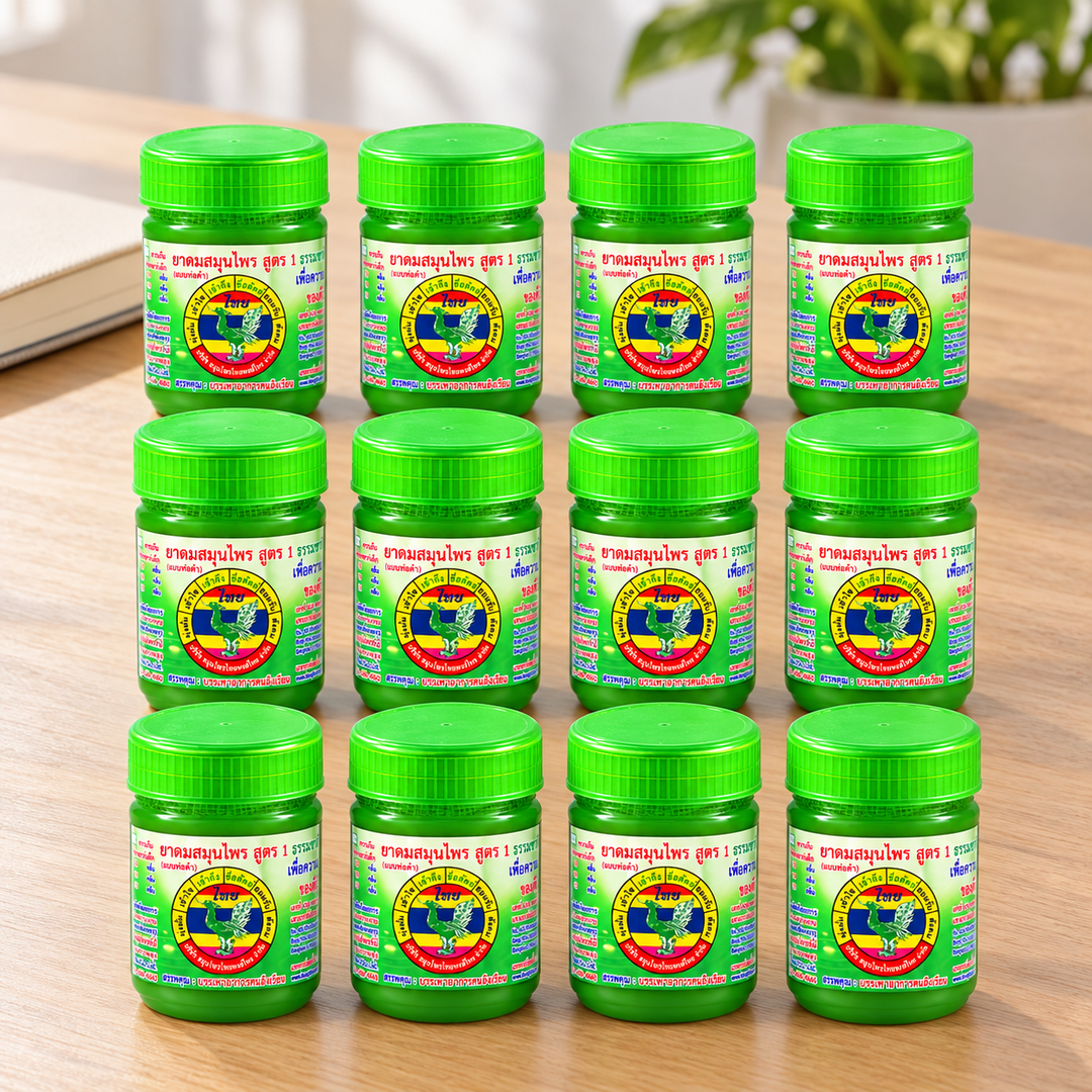 Hong Thai Formula 1 Green Herbal Inhaler 10 ml – 12 Inhalers — lifestyle view