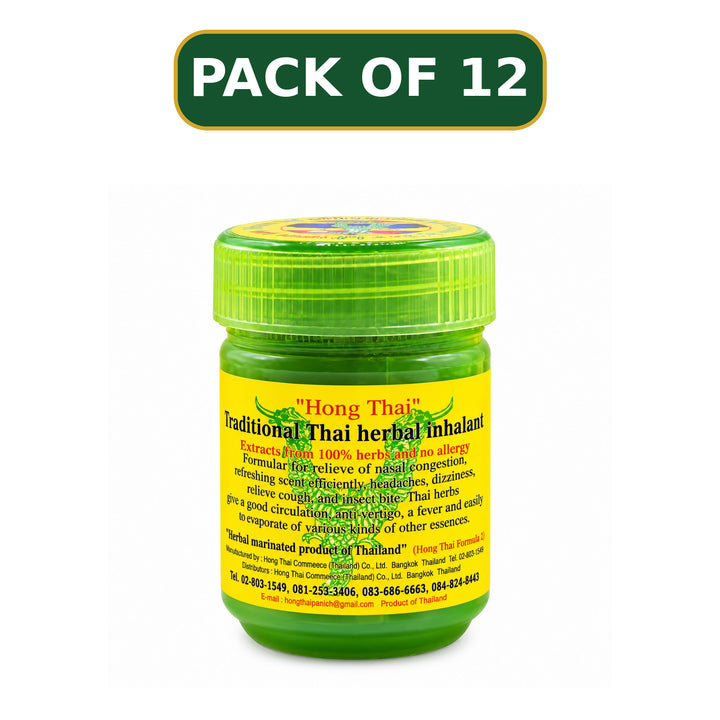 Hong Thai Formula 2 herbal inhaler 40 g, pack of 12