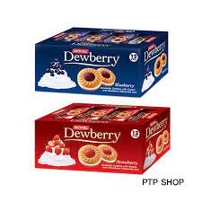 Dewberry Strawberry & Blueberry Cream Sandwich Biscuits – Pack of 12 Each | Fruity Cream-Filled Cookies Duo