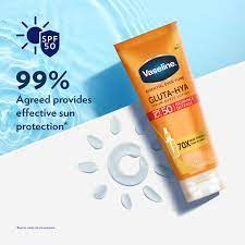 Vaseline Gluta-Hya Serum Burst Lotion SPF 50 – Luminous Defense | 2 x 150ml for Radiant, Sun-Protected Skin